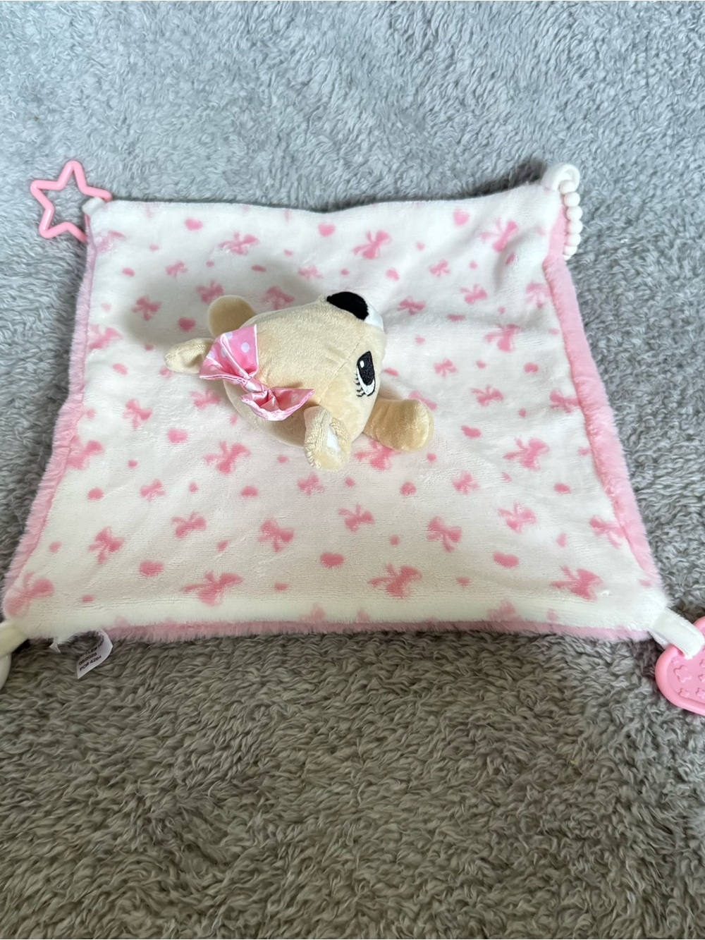 Rudolph Reindeer Clarice Lovey Plush Pink Stuffed Animal Security Blanket Toy‎ - Picture 6 of 7